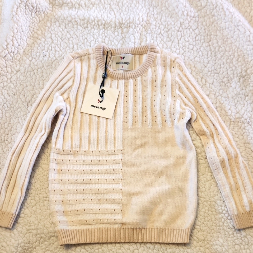Melange Cream Boy's Sweater